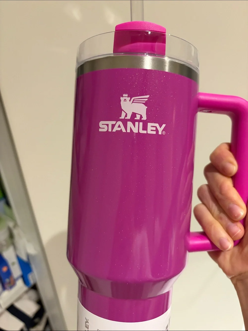 Stanley Sparkling Hot Pink Insulated Tumbler with Handle 40Oz - Picture 3 of 5